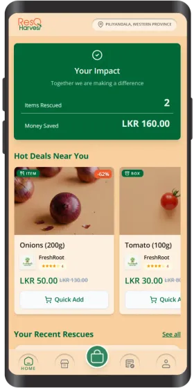 Browse deals screen